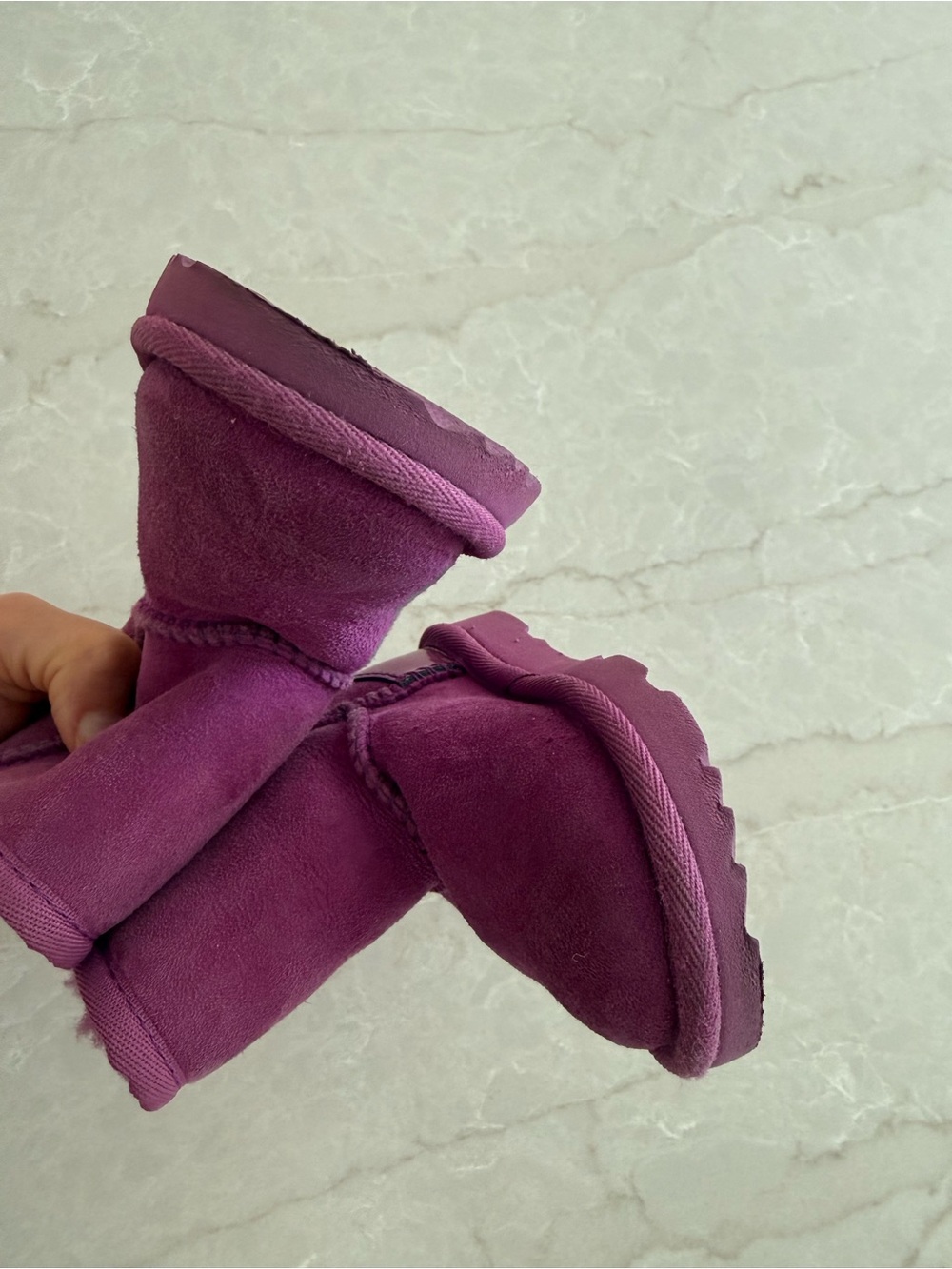 UGG Short Shearling Boots in Purple - Picture 7 of 9